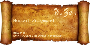 Wessel Zsigmond névjegykártya