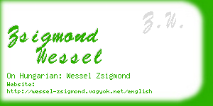 zsigmond wessel business card